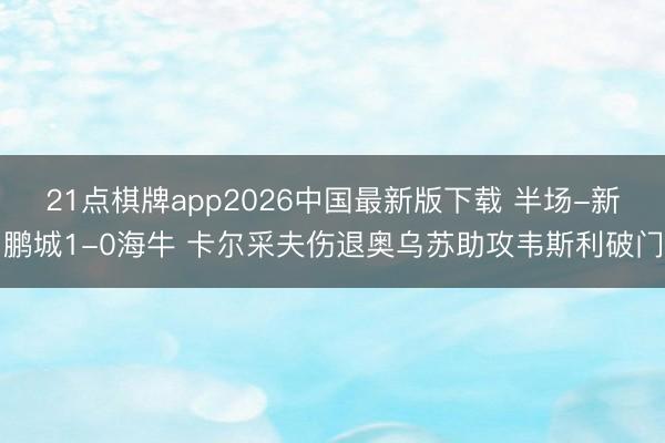 21点棋牌app2026中国最新版下载 半场-新鹏城1-0海牛 卡尔采夫伤退奥乌苏助攻韦斯利破门